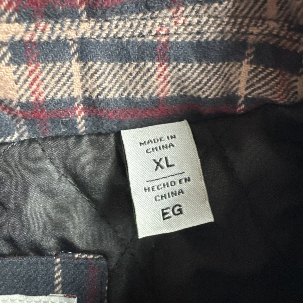 Levis Plaid Men Jacket Lined Buttons And‎ Zipper Sz XL